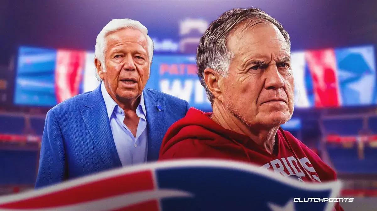 New England Patriots owner Robert Kraft, head coach Bill Belichick